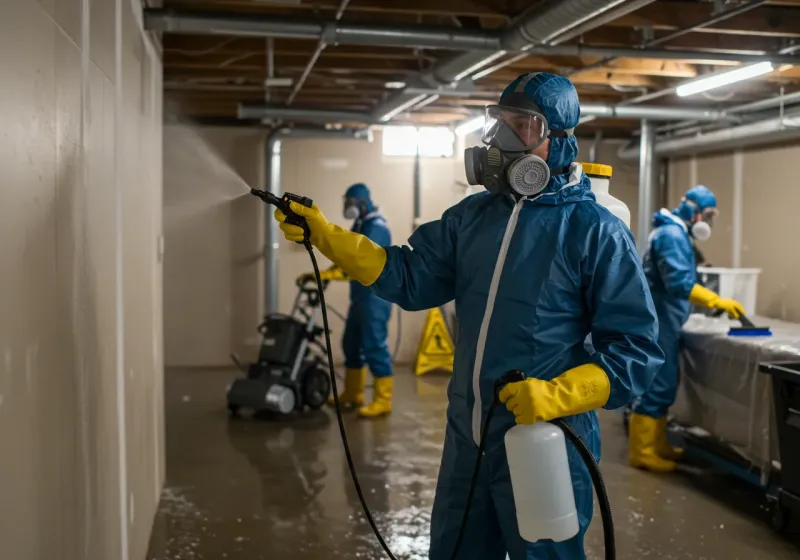 Basement Sanitization and Antimicrobial Treatment process in Kualapuu, HI